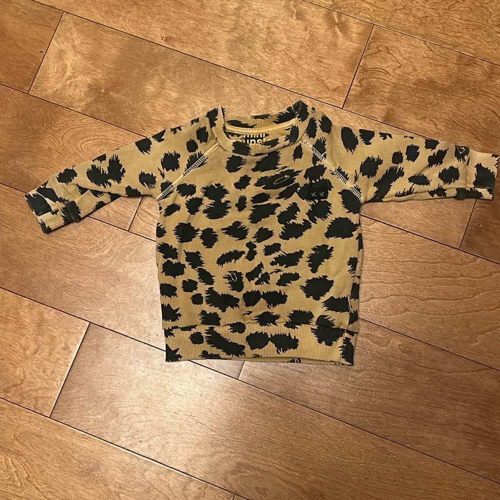 Mini Munster leopard print baby sweatshirt 3-6 months